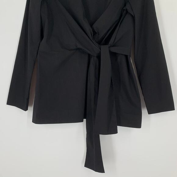 JUST FEMALE Sunday Blouse Tie Detail in Black - Picture 8 of 14
